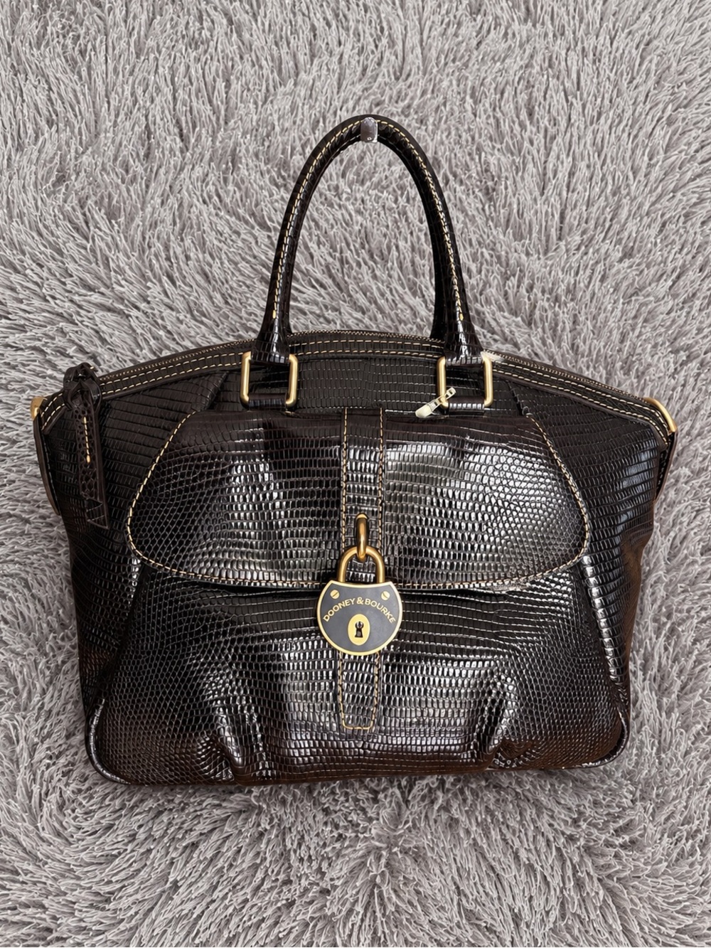 NWT Dooney & Bourke Lizard Leather Satchel